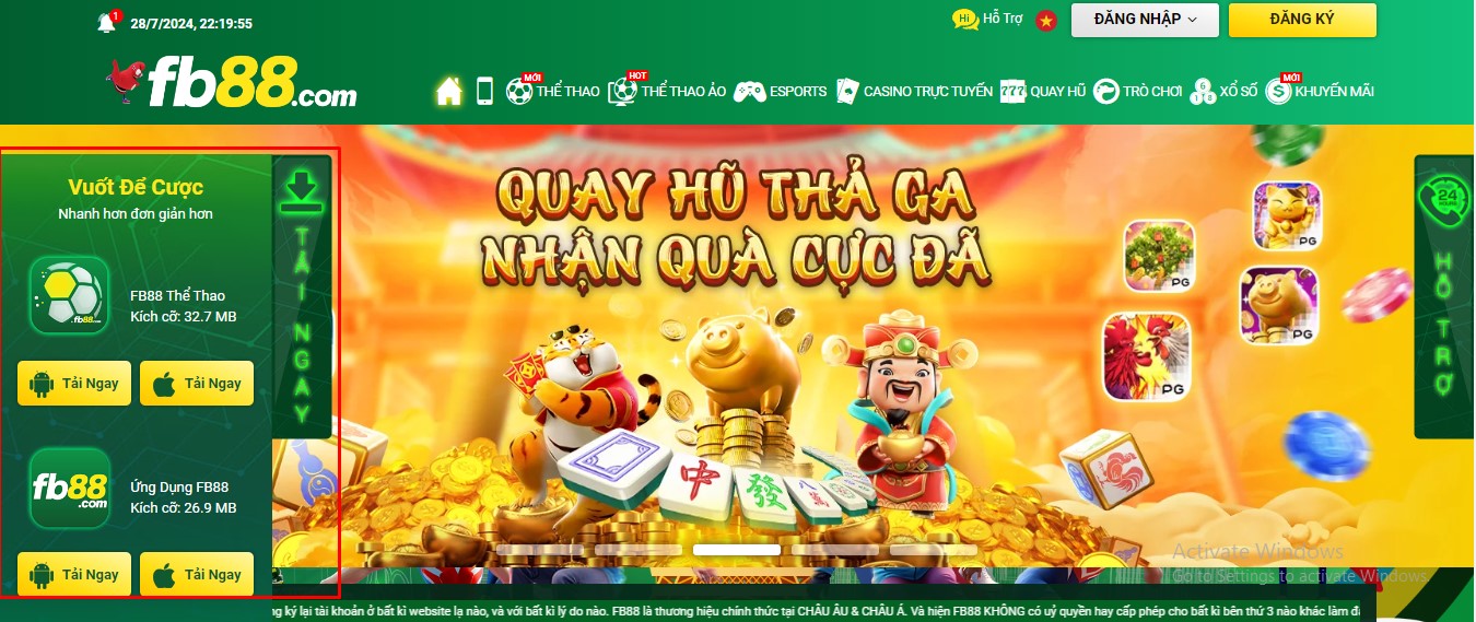 Những điều bạn cần phải chú ý khi tải APP Fb88 cho 2 hệ điều hành.